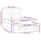 vidaXL Giroletto a Molle con Materasso Blu 140x190 cm in Tessuto