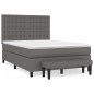 vidaXL Giroletto a Molle con Materasso Grigio 140x200 cm in Similpelle