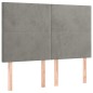 vidaXL Giroletto a Molle con Materasso Grigio Chiaro 140x200cm Velluto