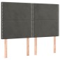 vidaXL Giroletto a Molle con Materasso Grigio Scuro 140x200 cm Velluto