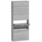 Scarpiera Grigio Sonoma 59x17x150 cm in Legno Multistrato Scarpiera Grigio Sonoma 59x17x150 cm in Legno Multistrato