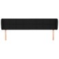 Testiera ad Orecchio Nera 203x23x78/88 cm in Tessuto Testiera ad Orecchio Nera 203x23x78/88 cm in Tessuto