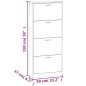 Scarpiera Grigio Sonoma 59x17x150 cm in Legno Multistrato Scarpiera Grigio Sonoma 59x17x150 cm in Legno Multistrato