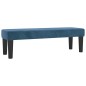 vidaXL Giroletto a Molle con Materasso Blu Scuro 160x200 cm in Velluto