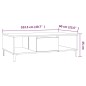 Tavolino da Salotto Rovere Marrone 103,5x60x35cm in Truciolato Tavolino da Salotto Rovere Marrone 103,5x60x35cm in Truciolato