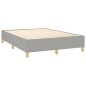 vidaXL Letto a Molle Materasso e LED Grigio Chiaro 140x190 cm Tessuto vidaXL Letto a Molle Materasso e LED Grigio Chiaro 140x190 cm Tessuto