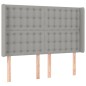 vidaXL Letto a Molle Materasso e LED Grigio Chiaro 140x190 cm Tessuto vidaXL Letto a Molle Materasso e LED Grigio Chiaro 140x190 cm Tessuto