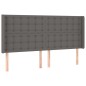 vidaXL Giroletto Molle con Materasso e LED Grigio 160x200cm Similpelle vidaXL Giroletto Molle con Materasso e LED Grigio 160x200cm Similpelle