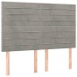 vidaXL Giroletto a Molle con Materasso Grigio Chiaro 140x200cm Velluto