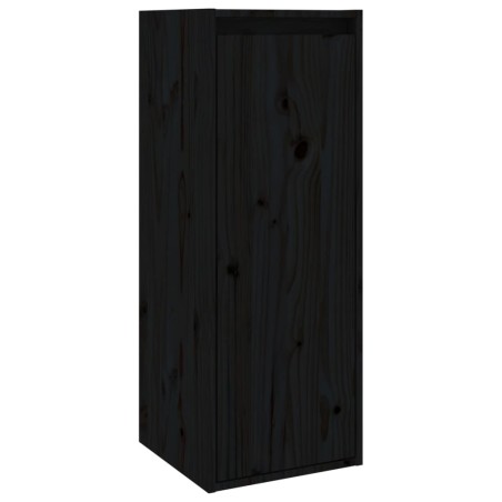 Pensile Nero 30x30x80 cm in Legno Massello di Pino