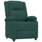 vidaXL Poltrona Elettrica Reclinabile Verde Scuro in Tessuto