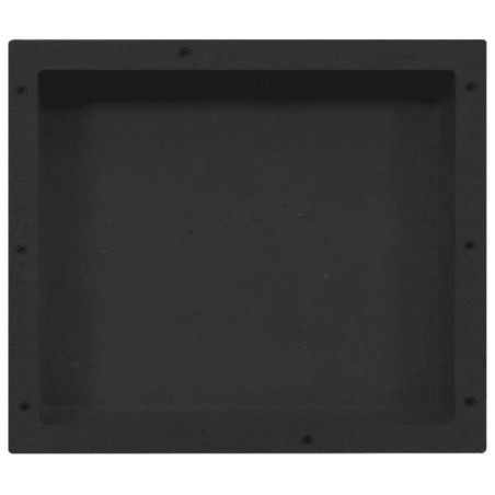 vidaXL Nicchia da Doccia Nero Opaco 41x36x10 cm
