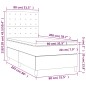 vidaXL Giroletto a Molle con Materasso Blu Scuro 80x200 cm in Velluto