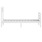 vidaXL Giroletto Bianco 90x190 cm Single in Legno Massello vidaXL Giroletto Bianco 90x190 cm Single in Legno Massello