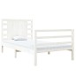 vidaXL Giroletto Bianco in Legno Massello di Pino 90x190 cm Single