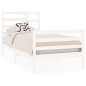 vidaXL Giroletto Bianco in Legno Massello 90x190 cm Single vidaXL Giroletto Bianco in Legno Massello 90x190 cm Single