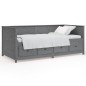 vidaXL Dormeuse Grigia 100x200 cm in Legno Massello di Pino