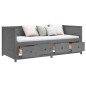 vidaXL Dormeuse Grigia 100x200 cm in Legno Massello di Pino