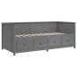 vidaXL Dormeuse Grigia 100x200 cm in Legno Massello di Pino