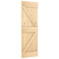 vidaXL Porta Scorrevole con Set Hardware 70x210 cm Legno Massello Pino vidaXL Porta Scorrevole con Set Hardware 70x210 cm Legno Massello Pino