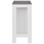 vidaXL Tavolo da Bar con Ripiano Bianco 110x50x103 cm