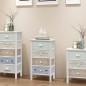vidaXL Cassettiera in Stile Francese con 4 Cassetti in Legno vidaXL Cassettiera in Stile Francese con 4 Cassetti in Legno