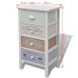 vidaXL Cassettiera in Stile Francese con 4 Cassetti in Legno vidaXL Cassettiera in Stile Francese con 4 Cassetti in Legno