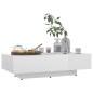vidaXL Tavolino da Salotto Bianco Lucido 115x60x31cm Legno Multistrato vidaXL Tavolino da Salotto Bianco Lucido 115x60x31cm Legno Multistrato