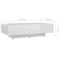 vidaXL Tavolino da Salotto Bianco Lucido 115x60x31cm Legno Multistrato vidaXL Tavolino da Salotto Bianco Lucido 115x60x31cm Legno Multistrato