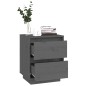 vidaXL Comodini 2 pz Grigi 40x35x50 cm in Legno Massello di Pino vidaXL Comodini 2 pz Grigi 40x35x50 cm in Legno Massello di Pino