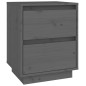 vidaXL Comodini 2 pz Grigi 40x35x50 cm in Legno Massello di Pino vidaXL Comodini 2 pz Grigi 40x35x50 cm in Legno Massello di Pino