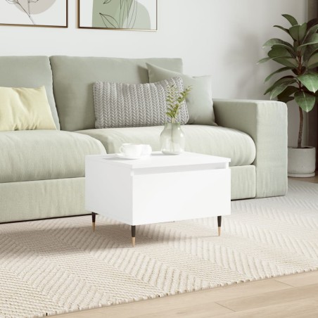 vidaXL Tavolino da Salotto Bianco 50x46x35 cm in Legno Multistrato