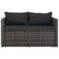 vidaXL Set da Pranzo per Esterni 3 pz con Cuscini in Polyrattan Grigio vidaXL Set da Pranzo per Esterni 3 pz con Cuscini in Polyrattan Grigio