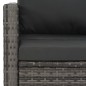 vidaXL Set da Pranzo per Esterni 3 pz con Cuscini in Polyrattan Grigio vidaXL Set da Pranzo per Esterni 3 pz con Cuscini in Polyrattan Grigio