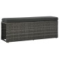 vidaXL Set da Pranzo per Esterni 3 pz con Cuscini in Polyrattan Grigio vidaXL Set da Pranzo per Esterni 3 pz con Cuscini in Polyrattan Grigio