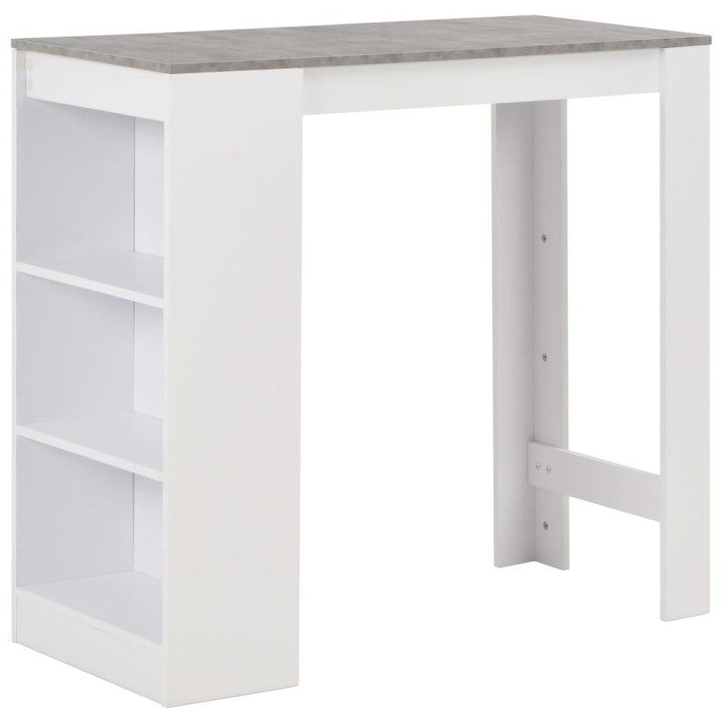 vidaXL Tavolo da Bar con Ripiano Bianco 110x50x103 cm vidaXL Tavolo da Bar con Ripiano Bianco 110x50x103 cm