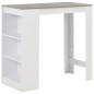 vidaXL Tavolo da Bar con Ripiano Bianco 110x50x103 cm vidaXL Tavolo da Bar con Ripiano Bianco 110x50x103 cm