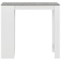 vidaXL Tavolo da Bar con Ripiano Bianco 110x50x103 cm vidaXL Tavolo da Bar con Ripiano Bianco 110x50x103 cm