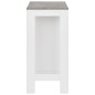 vidaXL Tavolo da Bar con Ripiano Bianco 110x50x103 cm vidaXL Tavolo da Bar con Ripiano Bianco 110x50x103 cm