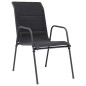 vidaXL Set da Pranzo da Giardino 7 pz in Acciaio Nero