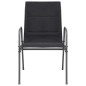 vidaXL Set da Pranzo da Giardino 7 pz in Acciaio Nero