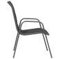 vidaXL Set da Pranzo da Giardino 7 pz in Acciaio Nero