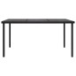 vidaXL Set da Pranzo da Giardino 7 pz in Acciaio Nero