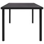 vidaXL Set da Pranzo da Giardino 7 pz in Acciaio Nero