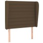 vidaXL Testiera ad Orecchio Marrone Scuro 103x23x118/128 cm in Tessuto vidaXL Testiera ad Orecchio Marrone Scuro 103x23x118/128 cm in Tessuto