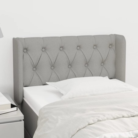 vidaXL Testiera ad Orecchio Grigio Chiaro 83x16x78/88 cm in Tessuto
