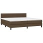 vidaXL Letto a Molle Materasso e LED MarroneScuro 200x200cm in Tessuto vidaXL Letto a Molle Materasso e LED MarroneScuro 200x200cm in Tessuto