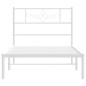 vidaXL Giroletto con Testiera Metallo Bianco 75x190 cm vidaXL Giroletto con Testiera Metallo Bianco 75x190 cm