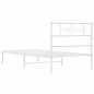 vidaXL Giroletto con Testiera Metallo Bianco 75x190 cm vidaXL Giroletto con Testiera Metallo Bianco 75x190 cm