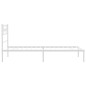 vidaXL Giroletto con Testiera Metallo Bianco 107x203 cm